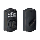 Schlage Aged Bronze Steel Electronic Deadbolt. Fixed Price $129.32.