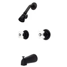 Kingston Brass KB245PX Magellan Tub Shower Faucet Porcelain Cross Handles.... Fixed Price $168.95.
