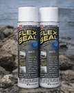 2 Flex Liquid Rubber Sealant Coating Spray, 14 Oz Cans, White Lot. Fixed Price $34.95.