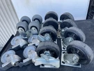 Colson 4-5 Series Fix &swivel Plate Caster Wheels QTY.16 4&5" Dia. Used (26MY34). Fixed Price $165.00.