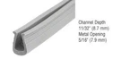 Glazing Vinyl 11/32" Channel Depth 5/16" Metal Opening - 100' Roll By. Fixed Price $85.12.
