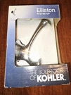 (2) Two Kohler R72788-CP Polished Chrome Elliston Wall Bathroom Robe Hooks Nib. Fixed Price $24.99.