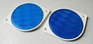 2 X Used Vintage Cole #03-3300 Nail Blue Reflectors : A.c.p.i. Solon, Ohio. Fixed Price $8.77.
