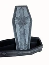 Summit Gargoyle Coffin Trinket Box With Gothic Rose & Cross Design. Fixed Price $25.00.