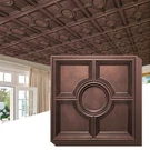 Stickgoo Pvc Ceiling Tiles, Antique Copper Decorative 24"X24",. Fixed Price $116.22.