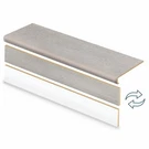 Cap Tread 2 Pk Champagne Beach Wood 47" Vinyl Overlay Stair & Riser Kit. Fixed Price $104.50.