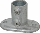 Kee Galvanized Malleable Iron Pipe Rail Fitting: Flange For 1-1/4". Fixed Price $37.60.