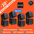 Wyze V3 Indoor/outdoor Wifi 1080P Pan/tilt/zoom Camera Black 4-PACK. Fixed Price $112.00.