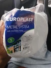 Europlast DMKP125 Metal System Air Distribution White Nfs. Fixed Price $15.00.