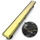 24" Linear Shower Drain SUS304 Stainless Steel Brushed Gold W/ Tile Insert. Fixed Price $82.49.