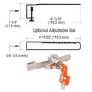 Crl KML48AB Optional Adjustable Bar For The Lock. Fixed Price $35.00.