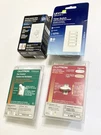 Lot Of 4 New Timers/fan Control/dimmer Switches. Leviton,lutron, Woods. Fixed Price $42.00.