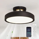 Modern Bladeless Ceiling Fans With Lights And Remote, 18.9" Black Embedded. Fixed Price $298.99.