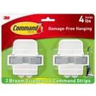 Command Broom Mop Grippers, 2 Hangers 4 Strips, Damage-free. Fixed Price $11.94.