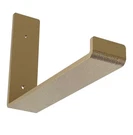 Depth Steel Hanging Shelf Bracket, Hammered Gold (2"W X 10"D 6 1/2"H). Fixed Price $12.00.