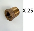 TWENTY-FIVE(25) Rb Hex Bushing 3/8" 1/4" Lo-lead Anderson Metal 738110-0604. Fixed Price $18.95.