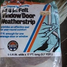 Frost King S214/17H Felt Weather-strip 1-1/4-INCH By 3/16-INCH 17-FEET, Grey. Fixed Price $6.00.
