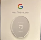 Google Nest Thermostat G4CYZ GA01334-US Smart Programmable Wi-fi Snow Sealed P7. Fixed Price $79.00.