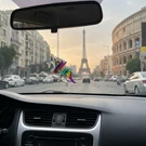 Hangable Rainbow Pegasus's Hand Blown Glass Artwork, Rear-view Mirror Car. Fixed Price $16.99.