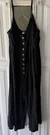 Kori Women Black Spaghetti Strap Button Down Front Jump Suit Wide Leg Size Large. Fixed Price $14.00.