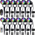 Rgb Christmas Landscape Lights - 12W Led Waterproof Outdoor Lighting, Pack. Fixed Price $164.05.