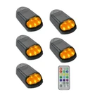 Solar 5PCS Led Wireless Cab Roof Marker Lights Amber For Vehicle With Remote. Fixed Price $33.58.