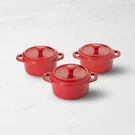 Williams Sonoma Staub Stoneware Mini Cocotte Set. Fixed Price $62.96.