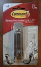 3M Command 2" Brushed Nickel Lg Metal Double Hook 4LB Capacity 17036BN-ES. Fixed Price $12.00.
