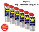 WD-40 Specialist Dry Lube Long-lasting Lubricant Smart Straw Spray 10 Oz X6 Pack. Fixed Price $40.00.