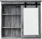 31 X 29 Inch Barn Door Medicine Cabinet Wood Washed Gray Grey Rustic Bathroom. Fixed Price $117.42.