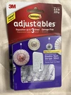 3M 17830CLR-14ES Command Adjustables Hooks, Clear. Fixed Price $9.99.