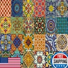 Bleucoin Mexican Talavera Muted Colors Peel And Tile Stickers For. Fixed Price $74.12.