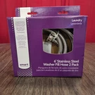 Smart Choice 6' Stainless-steel Washing Machine Fill Hose (2-PACK). Fixed Price $9.99.