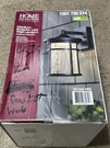 Home Decorators Iron Outdoor Led Wall Lantern W/crackle Style Glass Asis Read. Fixed Price $29.99.