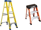5FT Fiberglass Step Ladder & 2FT Stool, 250/300LB Capacity, Yellow. Fixed Price $322.99.