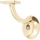 Heavy-duty Handrail Bracket With 2-1/8" Round Base, Polished Brass By Stone Harb. Fixed Price $22.37.