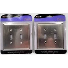 Amerelle Moderne Wall Plate 2 Toggle Brushed Nickel Steel 148TTBN Lot Of. Fixed Price $12.00.