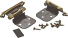 Cabinet Hinge Variable Overlay Antique Brass 2 Pack Self-closing Face Moun. Fixed Price $14.99.