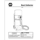 Shopsmith Dust Collector Owner & Parts Manual # 330002 12 Pages Comb Bound. Fixed Price $10.95.