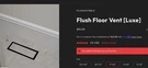 Fittes Luxe Flush Floor Vent, Black Steel 3''X10'' (formerly Aria Vents). Fixed Price $72.99.