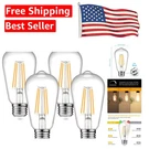 Elegant Dimmable Vintage Led Edison Bulbs - Warm White 2700K, 4 Pack. Fixed Price $22.49.