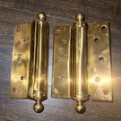 Milwaukee Hinge (2) 6" Brass Double Acting Swinging Door Cafe/saloon Bar. Fixed Price $45.00.