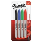 Sharpie Permanent Markers, Fine Point, Assorted Colors, 4-PACK. Fixed Price $8.69.