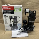 Everbilt 1006013666 Submersible Sump Pump 1/4 Hp 34 Gpm HDSP25V. Fixed Price $85.95.