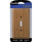 Amerelle Contemporary Medium Brown 1 Gang Oak Wood Toggle Wall Plate Pc. Fixed Price $11.00.