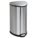 Safco 9687SS 10-GAL. Step-on Stainless Steel Receptacle = Chrome/black New. Fixed Price $182.24.