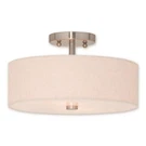 Livex Meridian 13" Light Ceiling, Nickel/oatmeal Color Hardback 52134-91. Fixed Price $153.96.