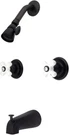 Kingston Brass KB245PX Magellan Tub Shower Faucet Porcelain Cross Handles. Fixed Price $149.47.