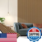 Smartstandard Wood Slat Acoustic Wall Panels Pack 94X23.6 American Oak Noise. Fixed Price $220.33.