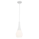 Kichler Deela 17" Light Pendant, White/satin Etched Cased Opal Glass - 52529WH. Fixed Price $229.99.